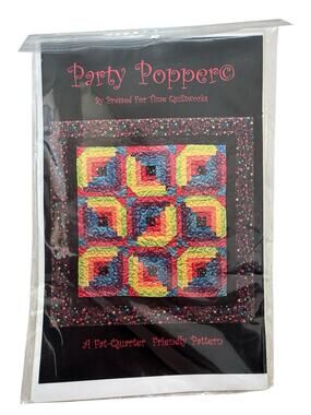 Party Poppers Quilt Pattern by Pressed For Time Quiltworks 2005 Fat Quarter